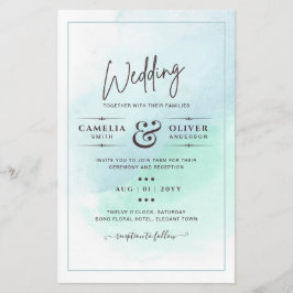 LeahG Sea Glass Türkis Aquamarin Blue Wedding INVI Flyer