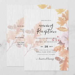 LeahG Terracotta Herbstlaubs Wedding Einladung