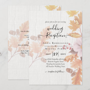 LeahG Terracotta Herbstlaubs Wedding Einladung