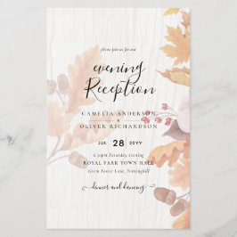 LeahG Terracotta Herbstlaubs Wedding Einladung Flyer
