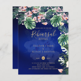 LeahG Tropical Blue Green Pink Floral Wedding