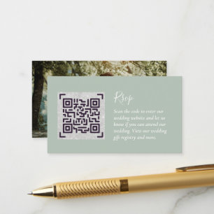LeahG UAWG QR Code FOTO Details Hochzeitkarte Begleitkarte
