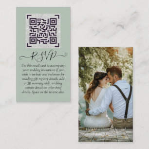 LeahG UAWG QR Code FOTO Details Hochzeitkarte Visitenkarte