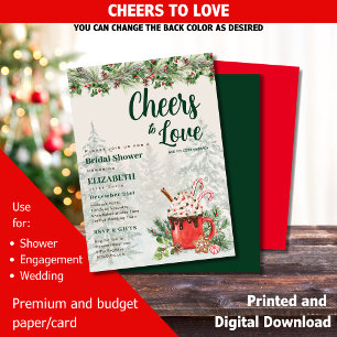 LeahG Winter Cheer Hygge Brautparty Wedding Einladung