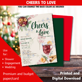 LeahG Winter Cheer Mulled Wine Shower Wedding Einladung