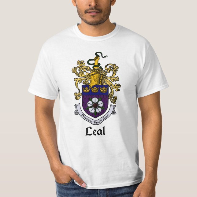 Leal Familienwappen/Wappen T - Shirt (Vorderseite)