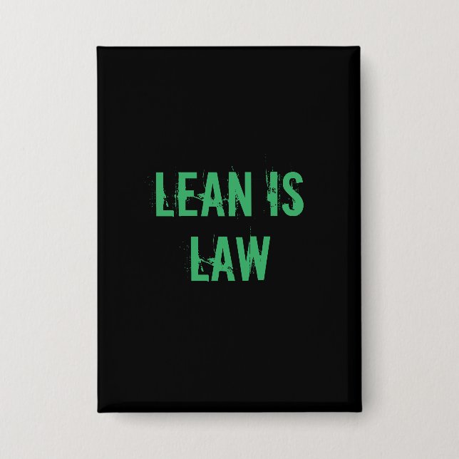 Lean is Law Fitness Personal Trainer Bodybuilding Button (Vorderseite)