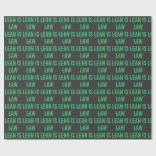 Lean is Law Fitness Personal Trainer Bodybuilding Geschenkpapier