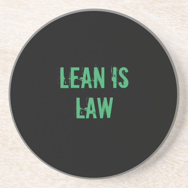 Lean is Law Fitness Personal Trainer Bodybuilding Getränkeuntersetzer (Vorne)