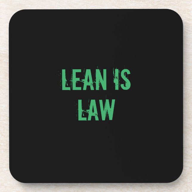 Lean is Law Fitness Personal Trainer Bodybuilding Getränkeuntersetzer (Vorderseite)