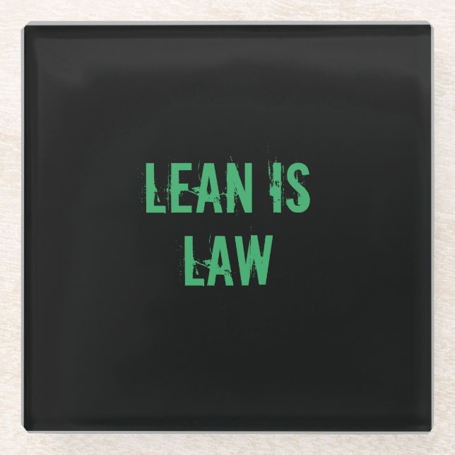 Lean is Law Fitness Personal Trainer Bodybuilding Glasuntersetzer (Vorderseite)
