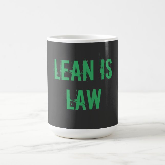 Lean is Law Fitness Personal Trainer Bodybuilding Kaffeetasse (Mittel)