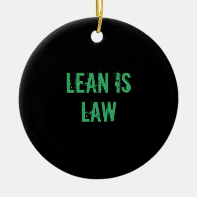 Lean is Law Fitness Personal Trainer Bodybuilding Keramik Ornament (Vorne)