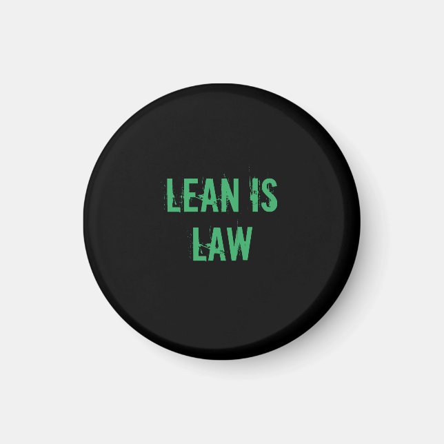 Lean is Law Fitness Personal Trainer Bodybuilding Magnet (Vorne)