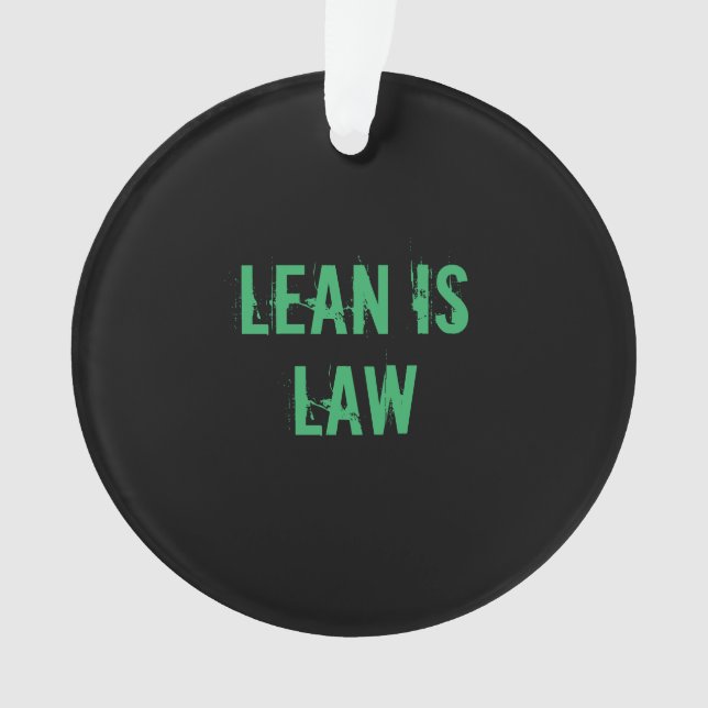 Lean is Law Fitness Personal Trainer Bodybuilding Ornament (Vorderseite)