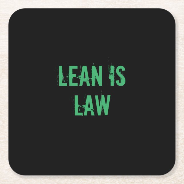 Lean is Law Fitness Personal Trainer Bodybuilding Rechteckiger Pappuntersetzer (Vorderseite)