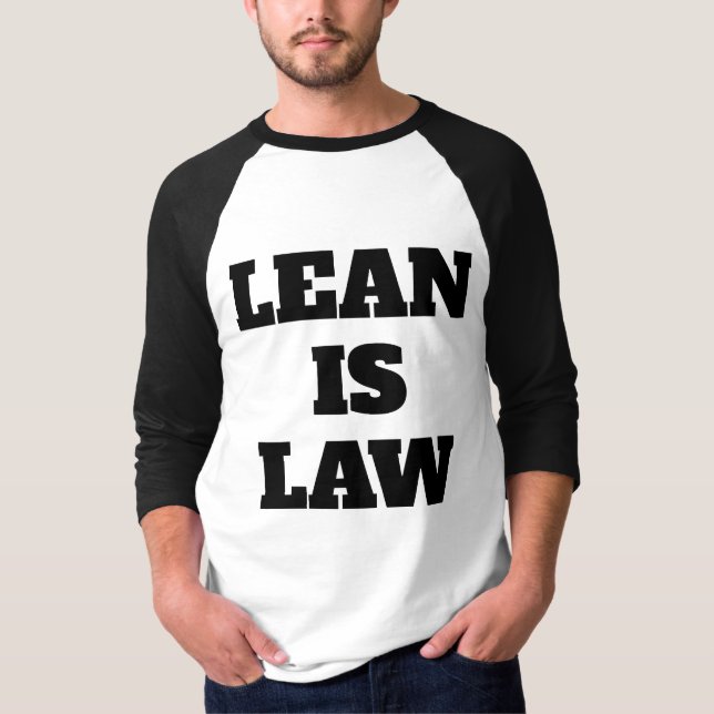 Lean is Law Fitness Personal Trainer Bodybuilding T-Shirt (Vorderseite)