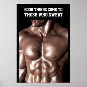 Lean Muscles Workout Motivationszitat Poster