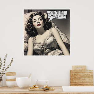 Lean On Me 1950er Jahre Romance Comic Poster