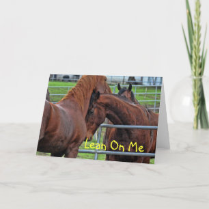 Lean On Me Greeting Card Karte