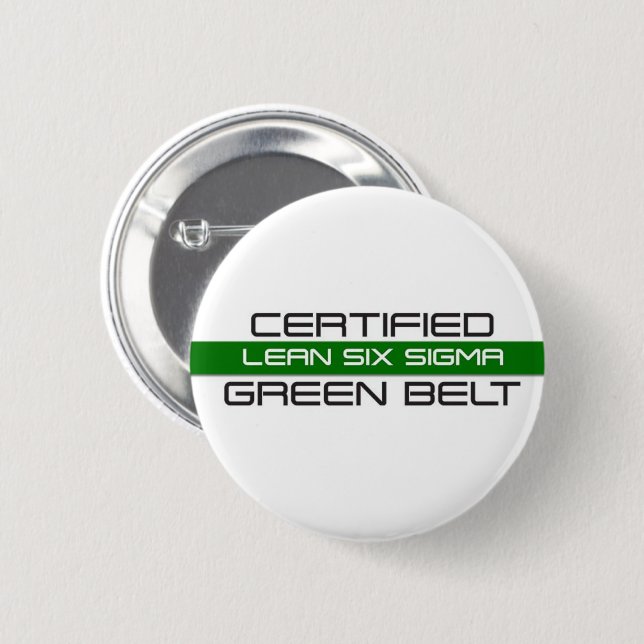 Lean Six Sigma Green Belt Button (Vorne & Hinten)