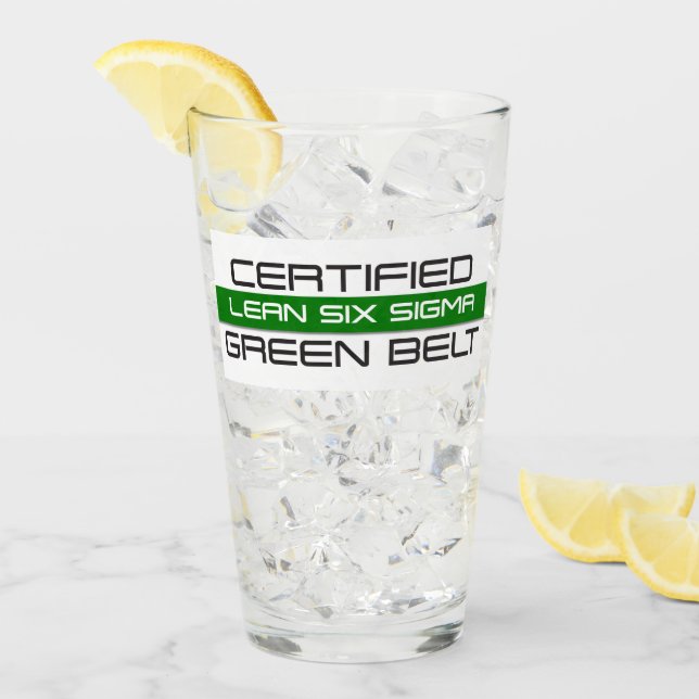 Lean Six Sigma Green Belt Glas (Vorderseite Ice)