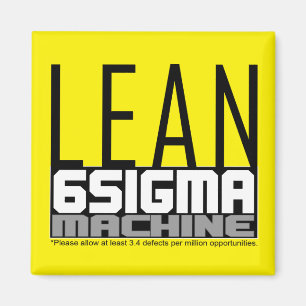 Lean Six Sigma Machine Gelb Gürtel Magnet