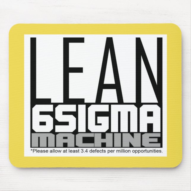 Lean Six Sigma Machine (Gelb) Mousepad (Vorne)