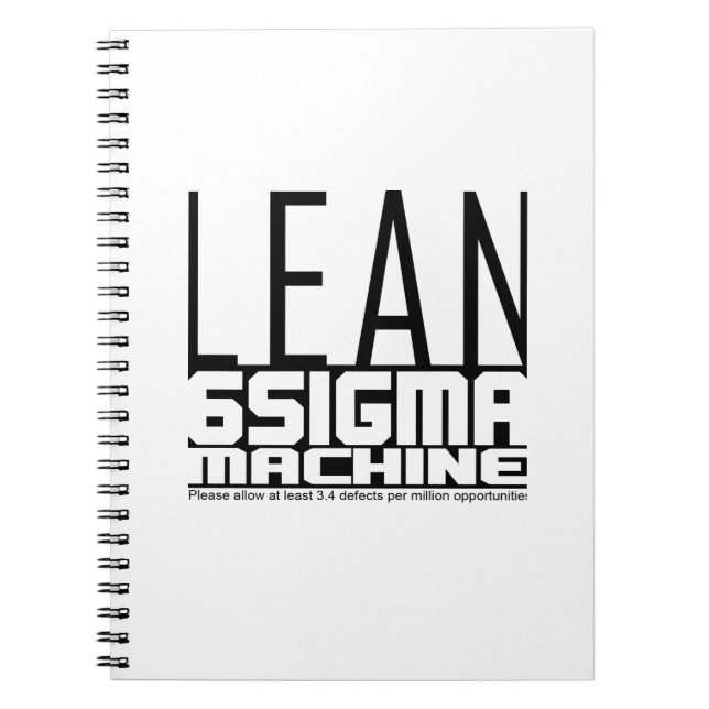 Lean Six Sigma Machine Notizblock (Vorderseite)