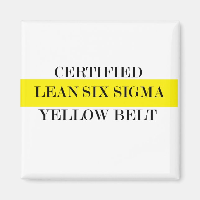 Lean Six Sigma Yellow Belt Magnet (Vorne)
