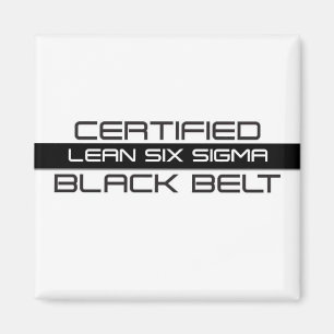 Lean Six Sigma zertifizierter Schwarzgürtel Magnet
