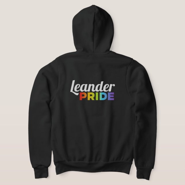 Leander Pride black zip-front hoodie (AblageHinten)