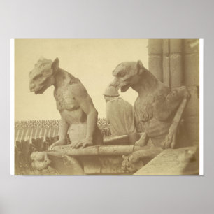 Leaning Gargoyles Poster