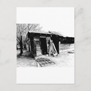 Leaning Outhouse Postkarte