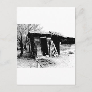 Leaning Outhouse Postkarte