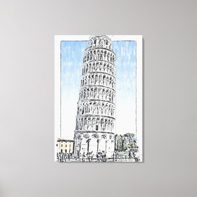 Leaning Tower of Pisa Leinwanddruck (Vorderseite)