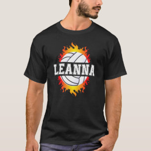 Leanna Name Volleyball Spieler Girls Ball und Net T-Shirt