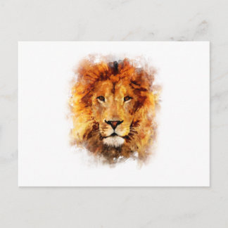 Leão Aquarela Postkarte