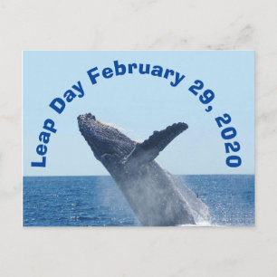 Leap Day 29. Februar 2020 Postkarte