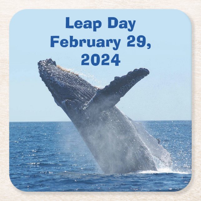 Leap Day 29. Februar 2024 Rechteckiger Pappuntersetzer (Vorderseite)