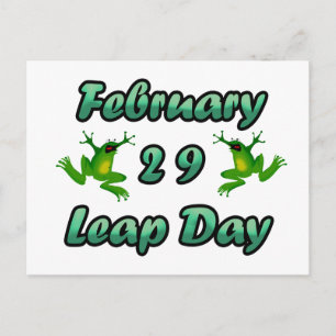 Leap Day 29. Februar Postkarte