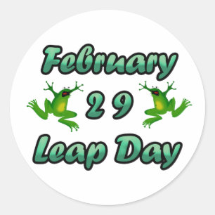 Leap Day 29. Februar Runder Aufkleber