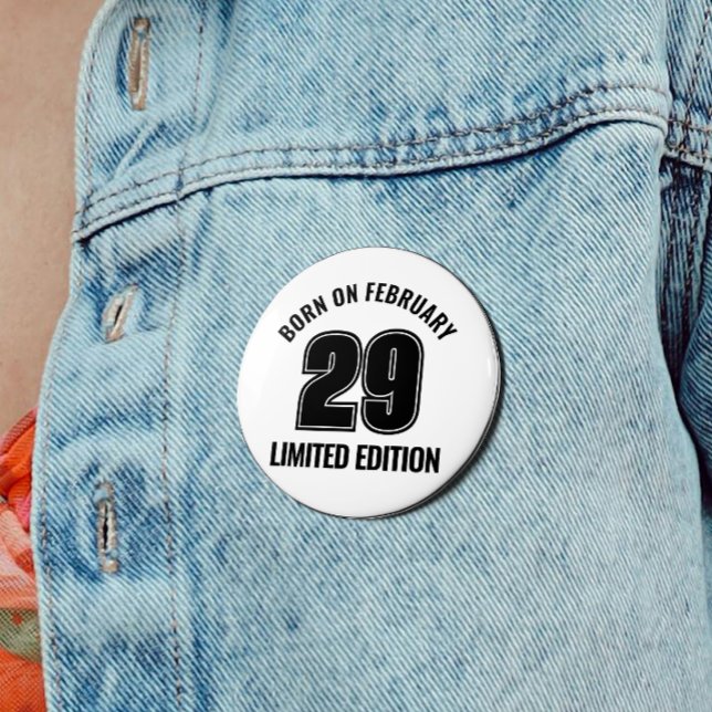 Leap Day Geboren am 29. Februar Leap Year Birthday Button (Celebrate the extra day in style with a Feb Leap Year pin—unique, fun, and perfect for the occasion!)