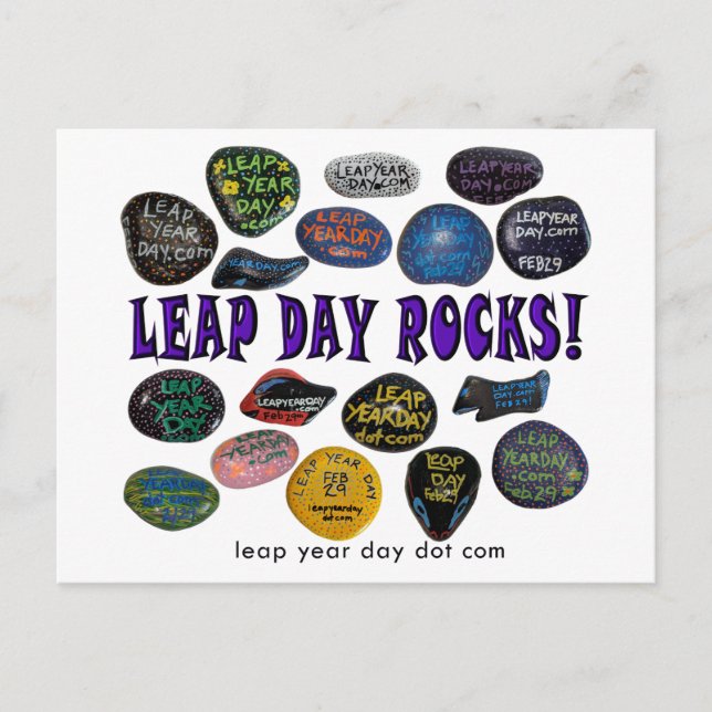 LEAP DAY ROCKS! POSTKARTE (Vorderseite)