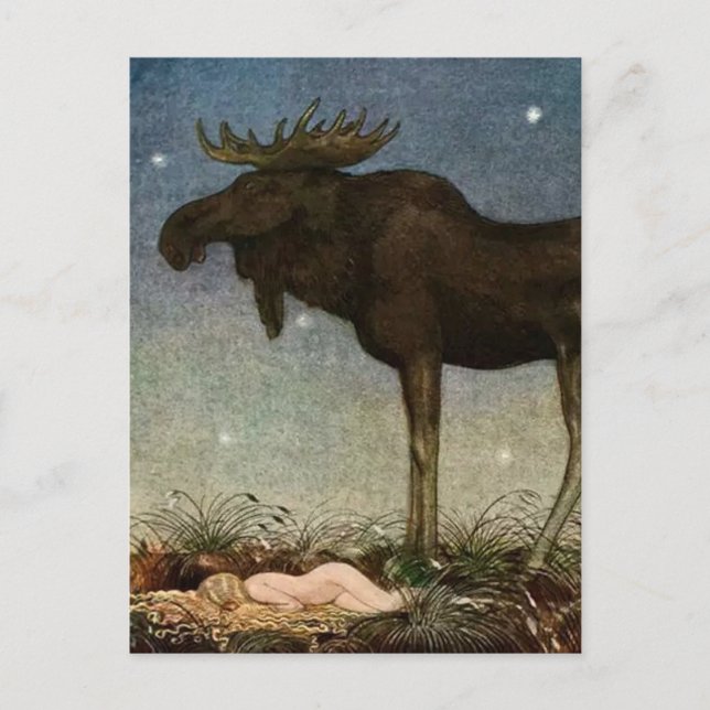 "Leap Findest the Sleeping Princess" von John Baue Postkarte (Vorderseite)