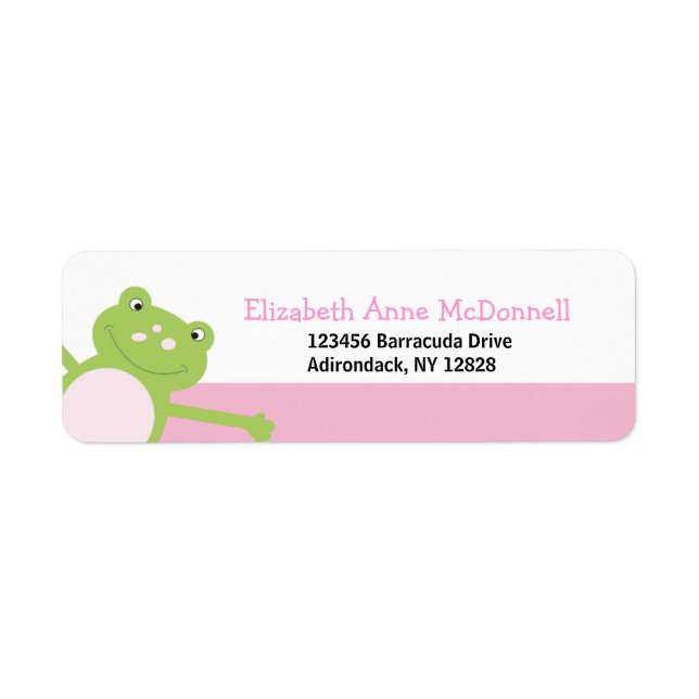 Leap Frog Custom Address Labels (Pink) (Vorne)