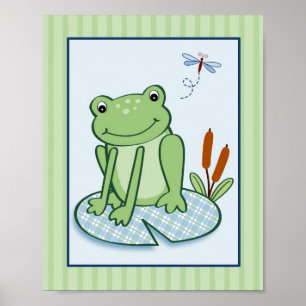 Leap Frog Turtle-Nursery-Wandkunst-Druck Poster