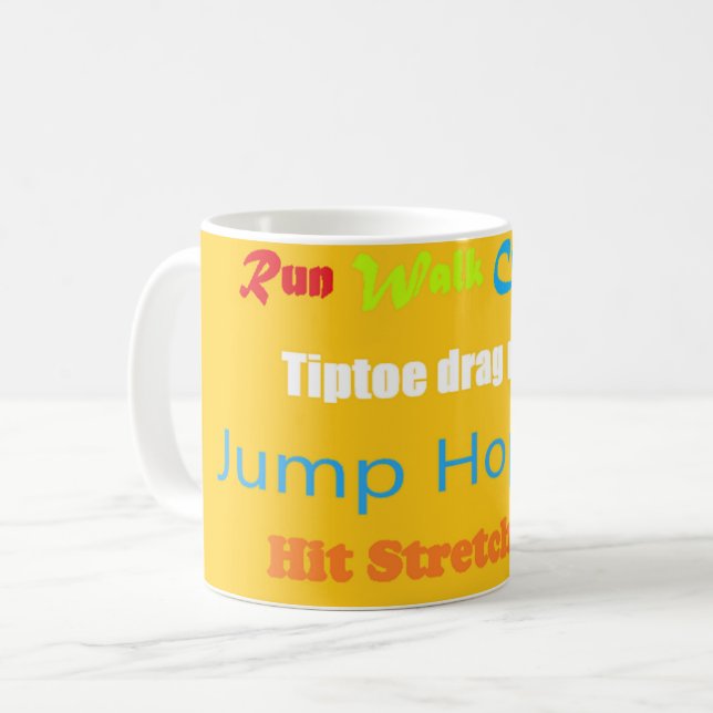 Leap Hop Überspringen Lean Text Design gemischte F Kaffeetasse (Vorderseite Links)