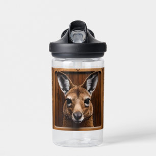 Leap of Nature: Ein Kangaroo-Holzdruck, Trinkflasche