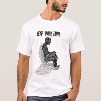 Leap with Faith - Minimalistische Wave Style Art T-Shirt